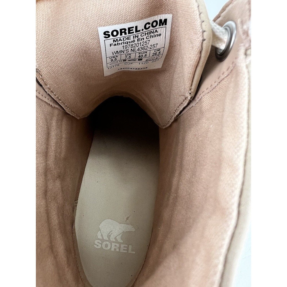 Sorel Women Boots Joan of Arctic Lexie III Wedge Natural Tan Size 9.5 - Picture 6 of 16